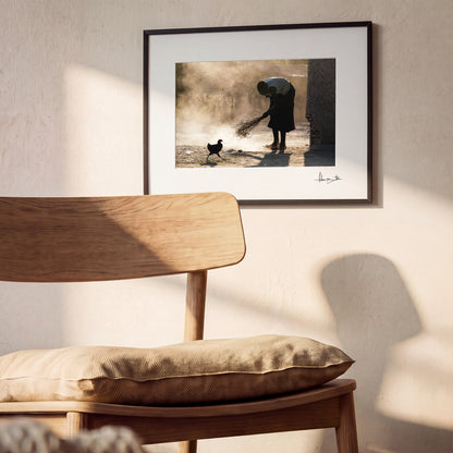 Village Woman Sweeping Photography Print | Namibia, Africa