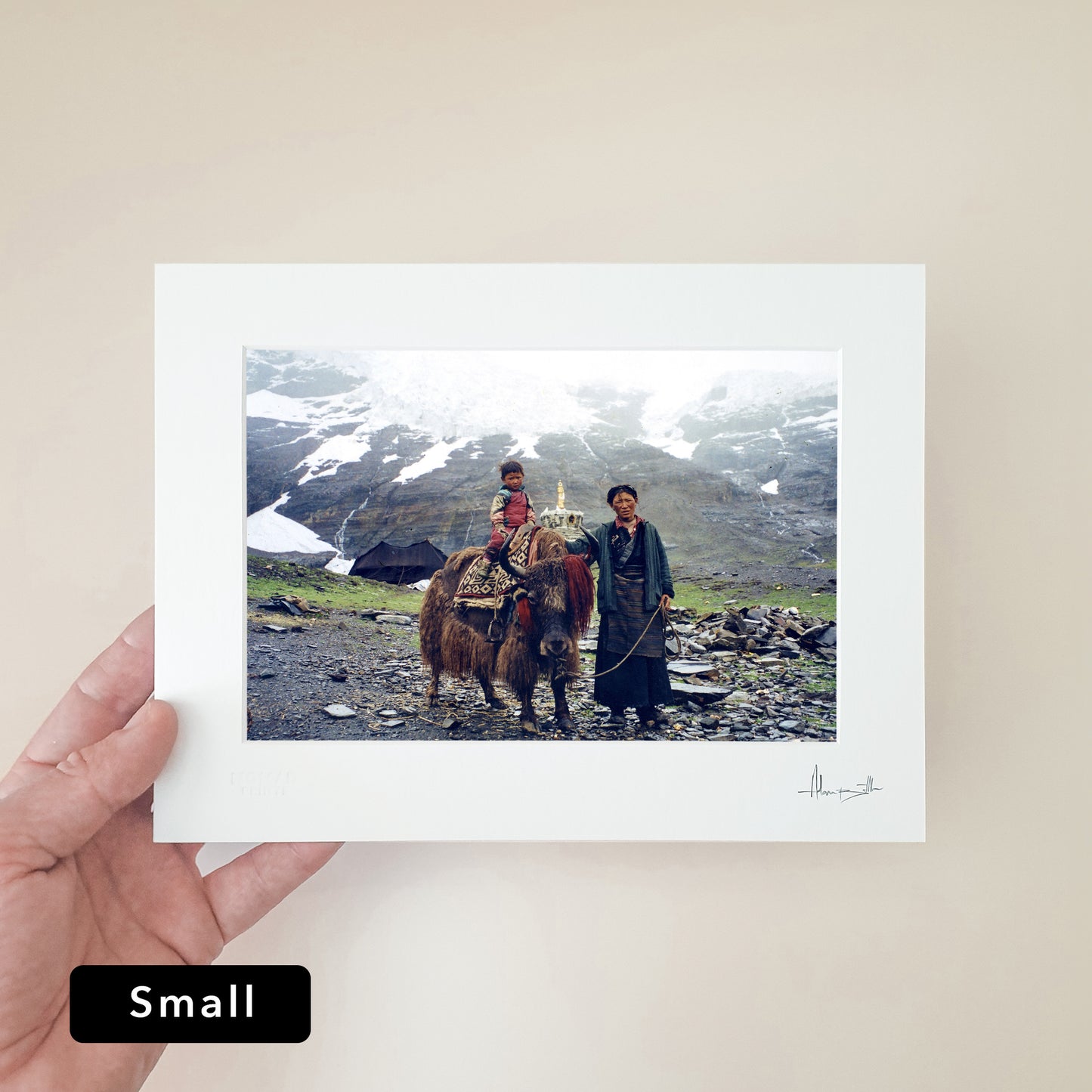 Nomadic Family with Yak Print | Tibet