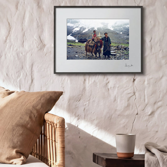 Nomadic Family with Yak Print | Tibet