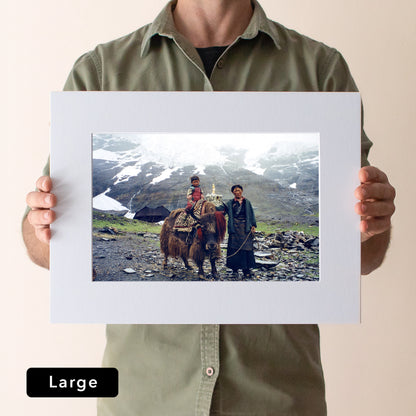 Nomadic Family with Yak Print | Tibet