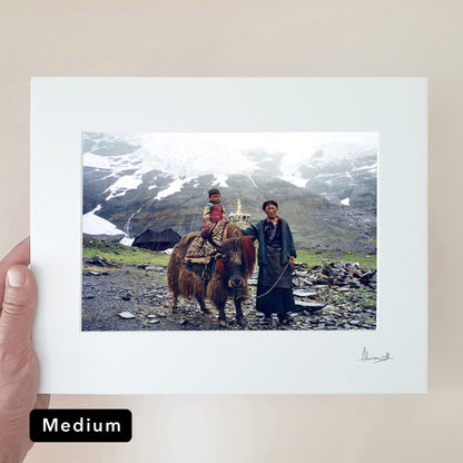 Nomadic Family with Yak Print | Tibet