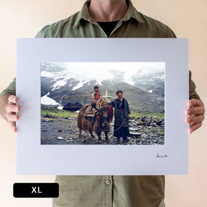 Nomadic Family with Yak Print | Tibet