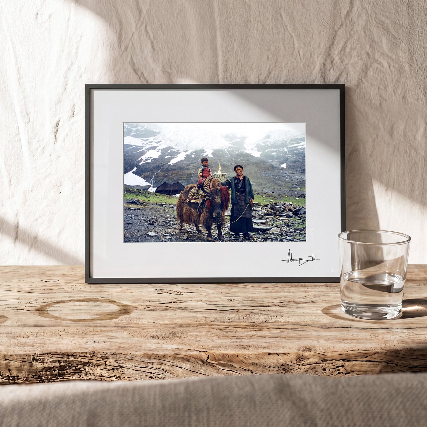 Nomadic Family with Yak Print | Tibet