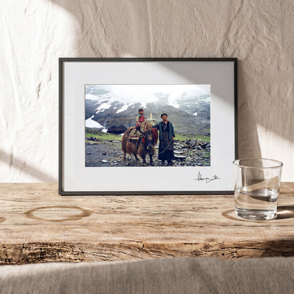 Nomadic Family with Yak Print | Tibet