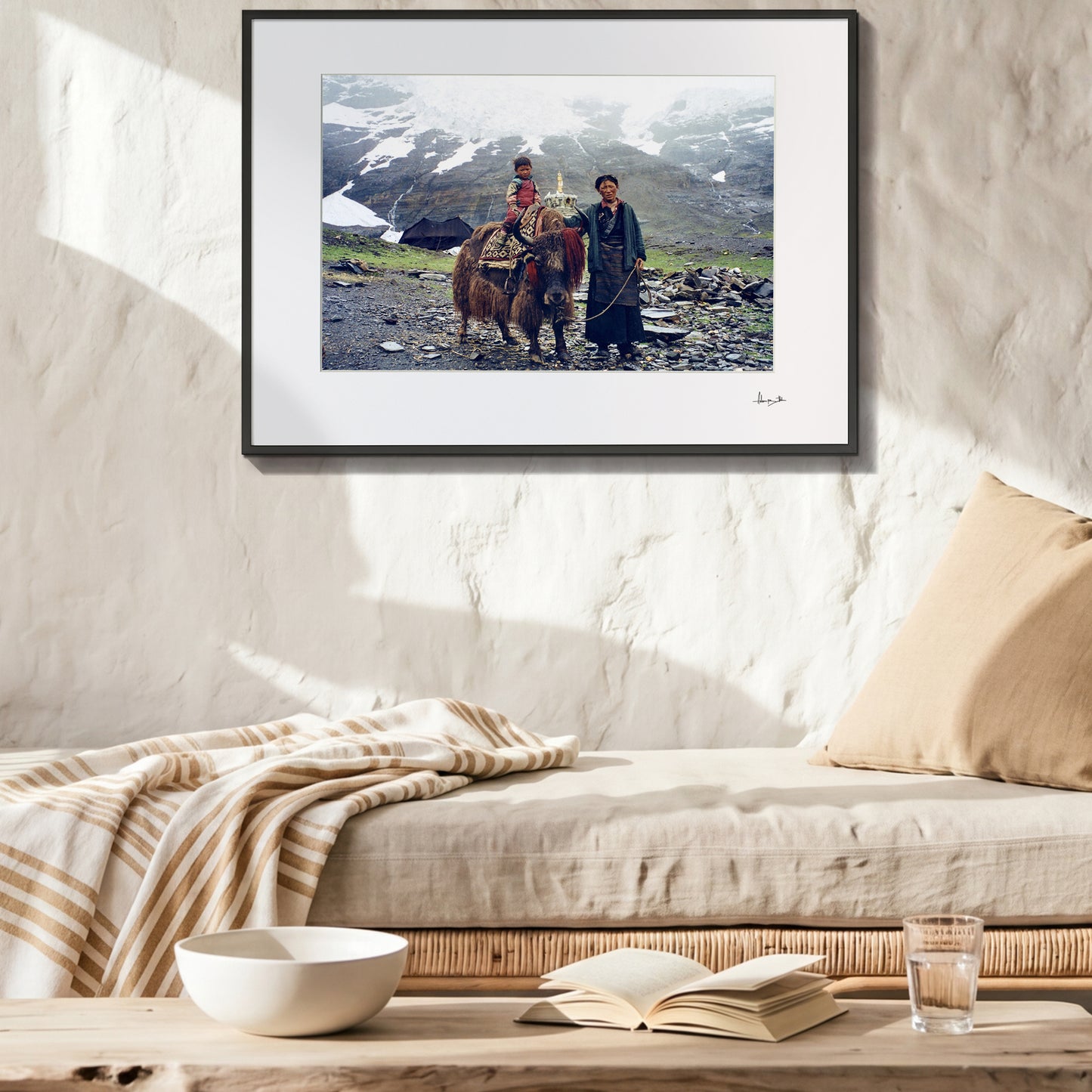Nomadic Family with Yak Print | Tibet
