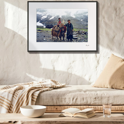 Nomadic Family with Yak Print | Tibet