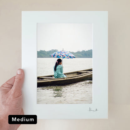 Girl with Parasol in Boat Print | Brazil