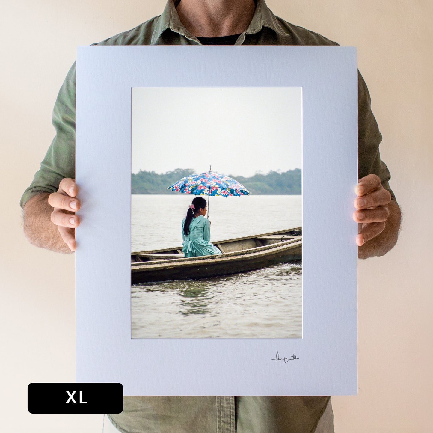 Girl with Parasol in Boat Print | Brazil