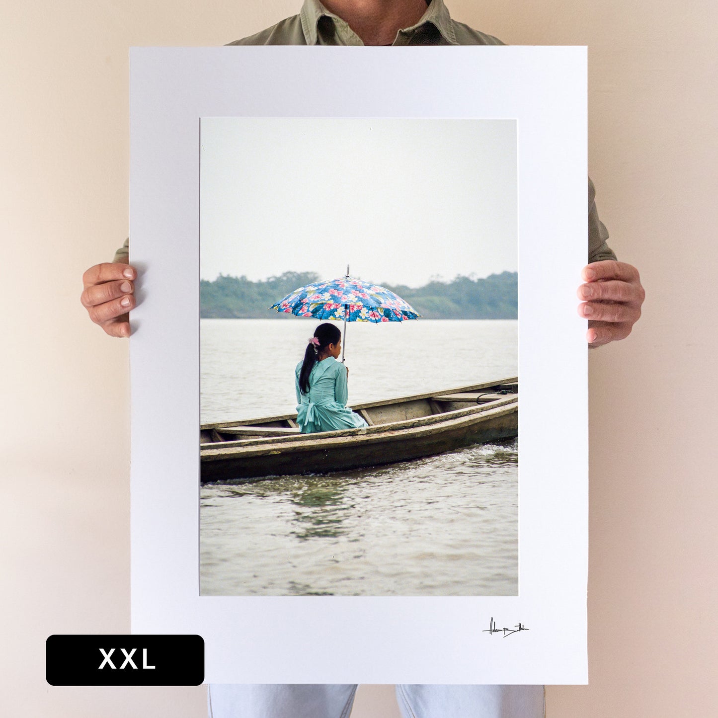 Girl with Parasol in Boat Print | Brazil