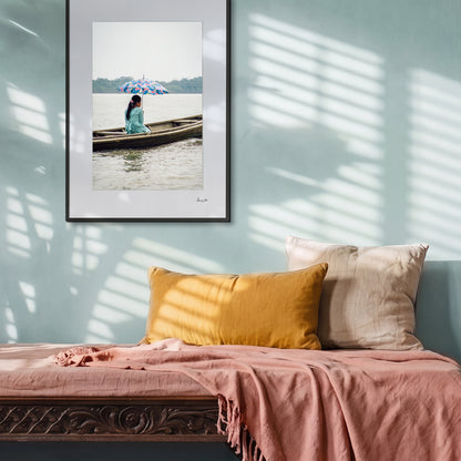Girl with Parasol in Boat Print | Brazil