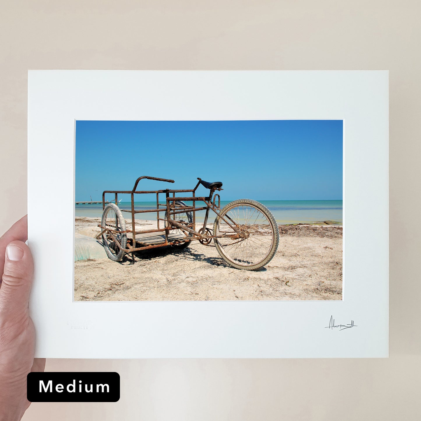 Holbox Beach Bike Print | Mexico