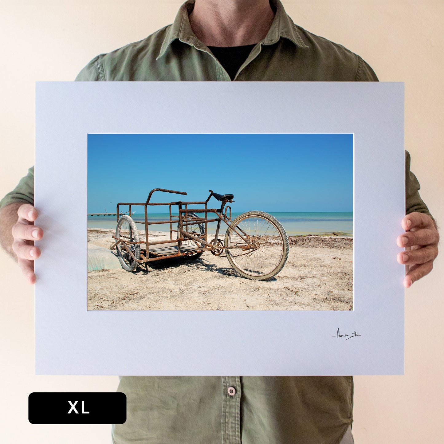 Holbox Beach Bike Print | Mexico