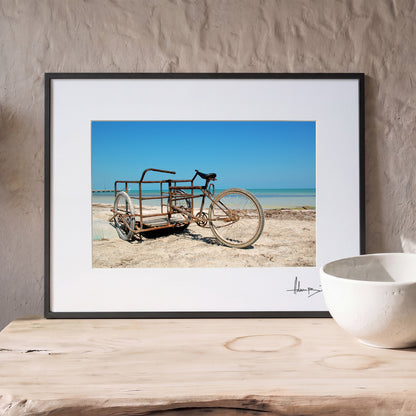 Holbox Beach Bike Print | Mexico