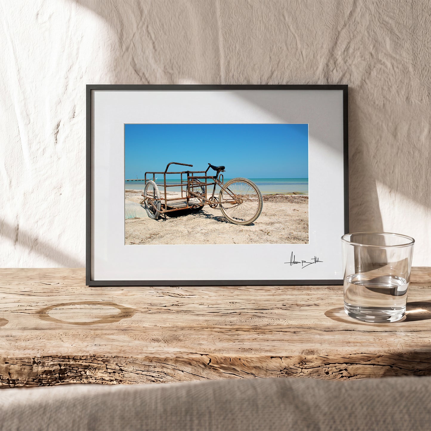 Holbox Beach Bike Print | Mexico