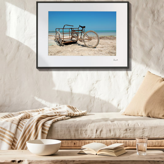 Holbox Beach Bike Print | Mexico