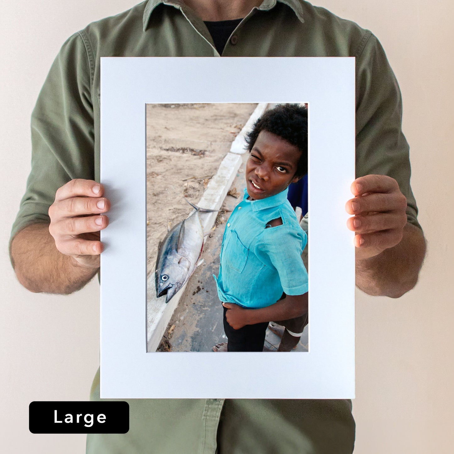 The Boy & the Tunafish Print | Mozambique