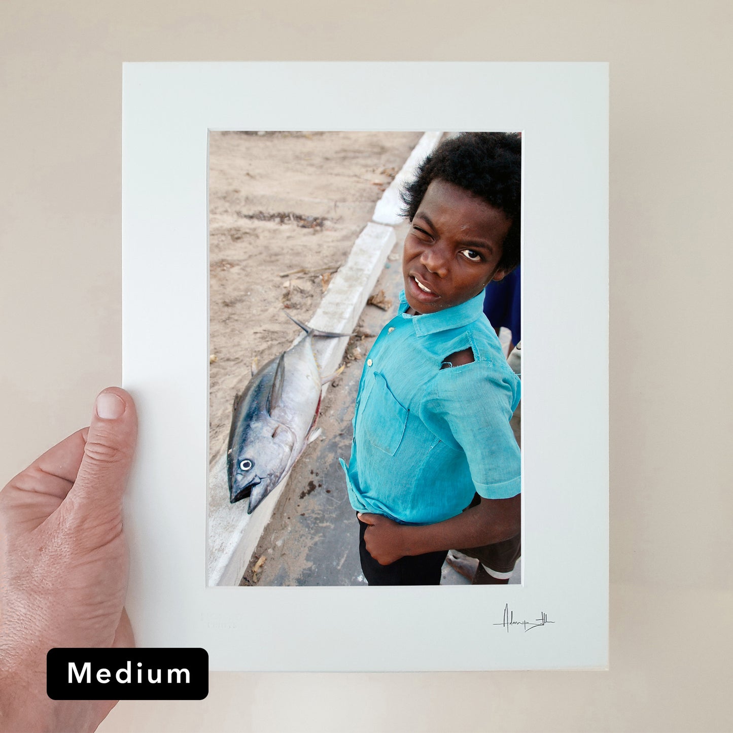 The Boy & the Tunafish Print | Mozambique