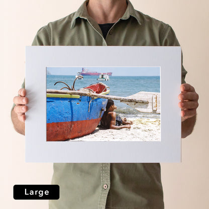 Santa Marta Boat Boy Print | Colombia