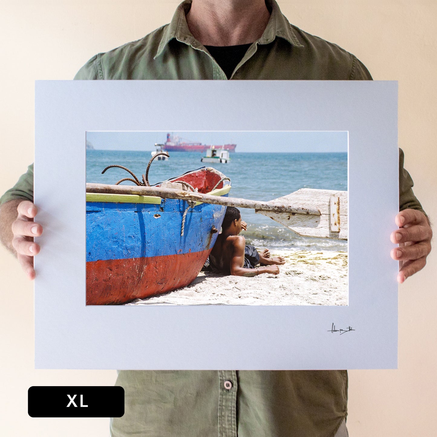 Santa Marta Boat Boy Print | Colombia