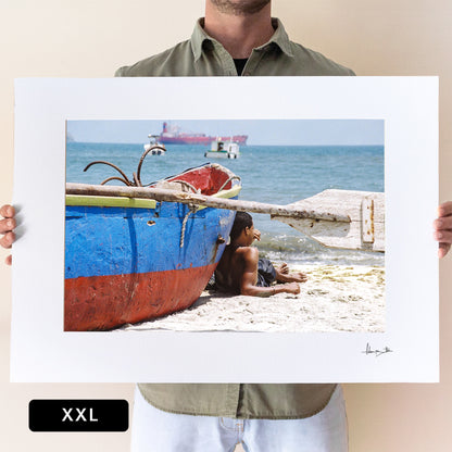 Santa Marta Boat Boy Print | Colombia