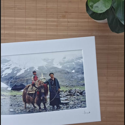 Nomadic Family with Yak Print | Tibet