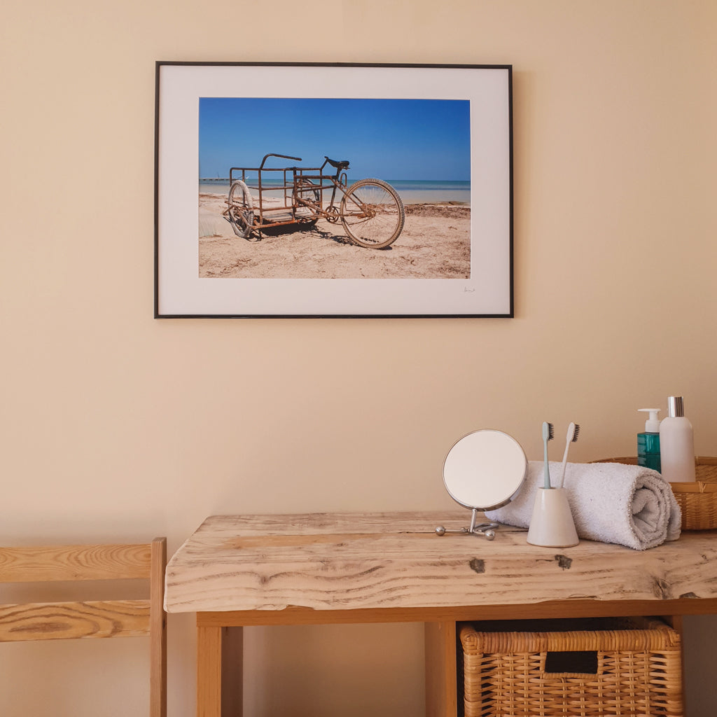 Holbox Beach Bike Print | Mexico