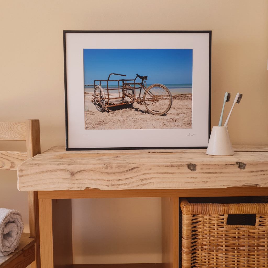 Holbox Beach Bike Print | Mexico