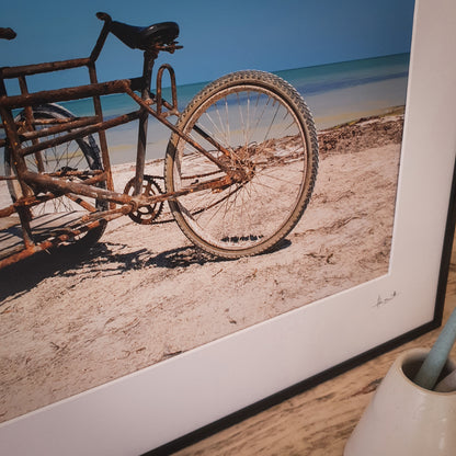 Holbox Beach Bike Print | Mexico