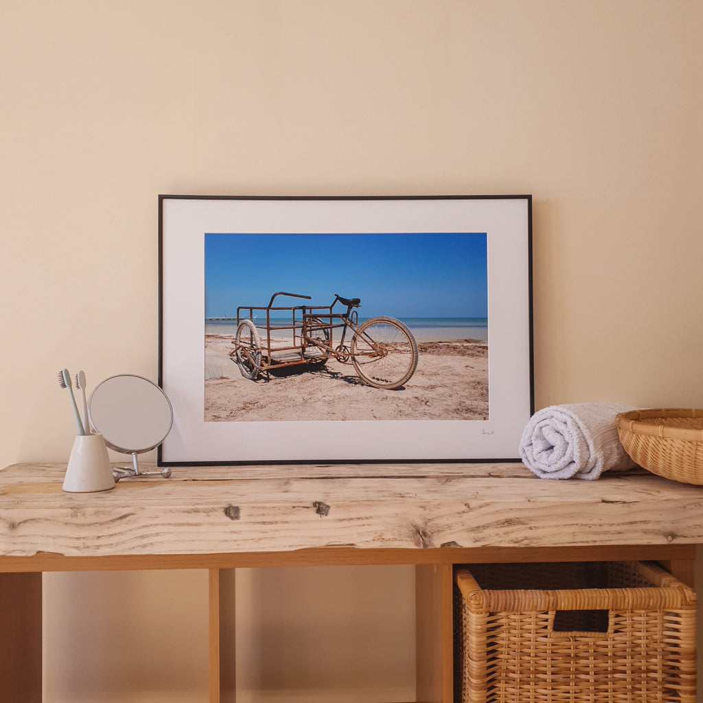 Holbox Beach Bike Print | Mexico