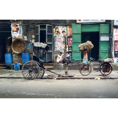 Kolkata Street Barber Print | India