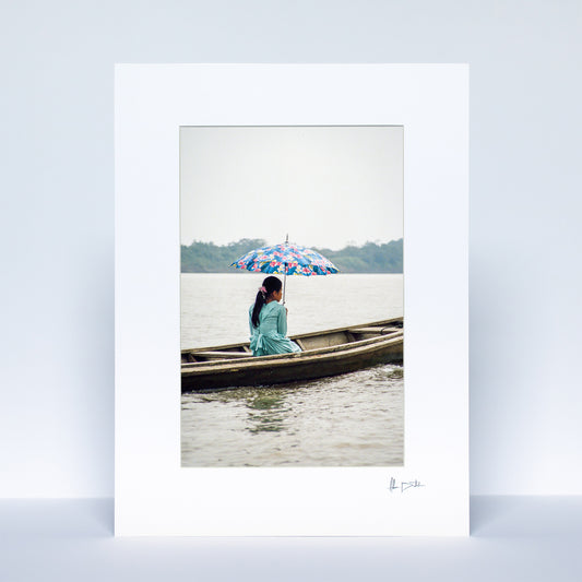 Girl with Parasol in Boat Print | Brazil