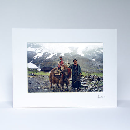 Nomadic Family with Yak Print | Tibet