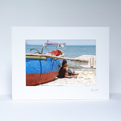 Santa Marta Boat Boy Print | Colombia